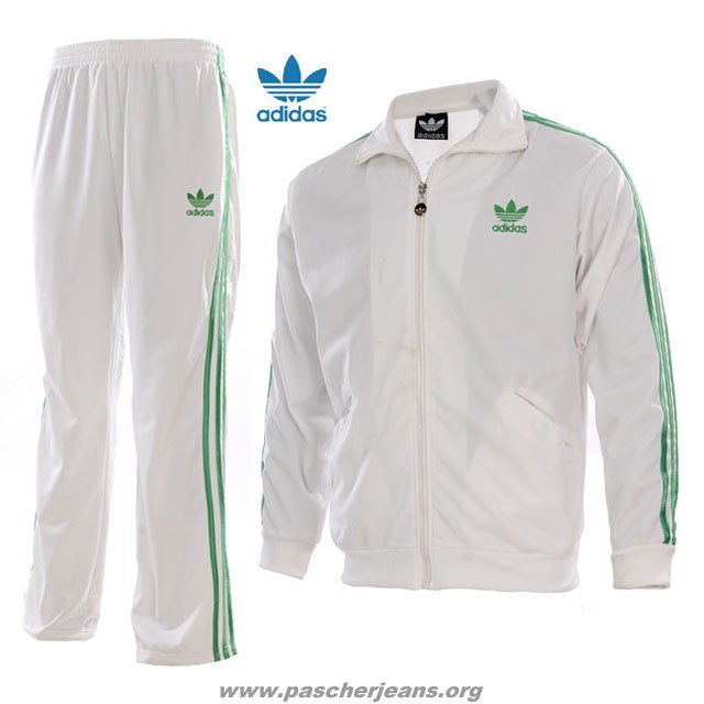 pantalon survetement adidas blanc