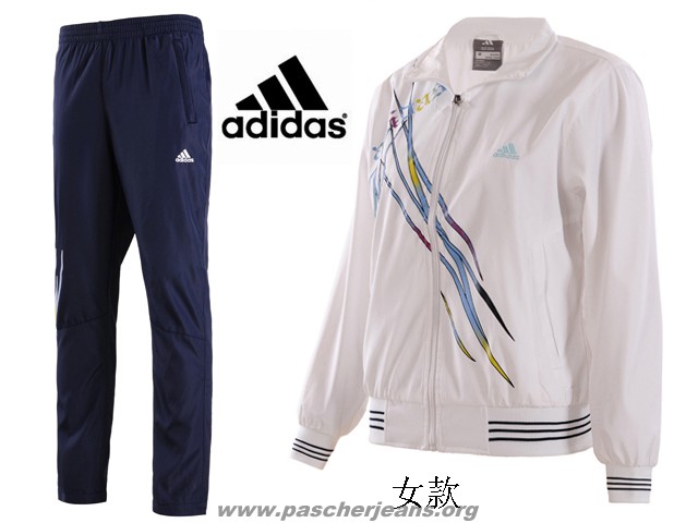 survetement adidas femme blanc et or