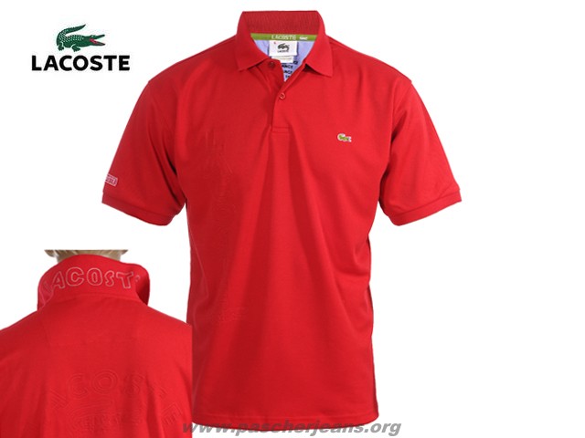 polo lacoste rose homme